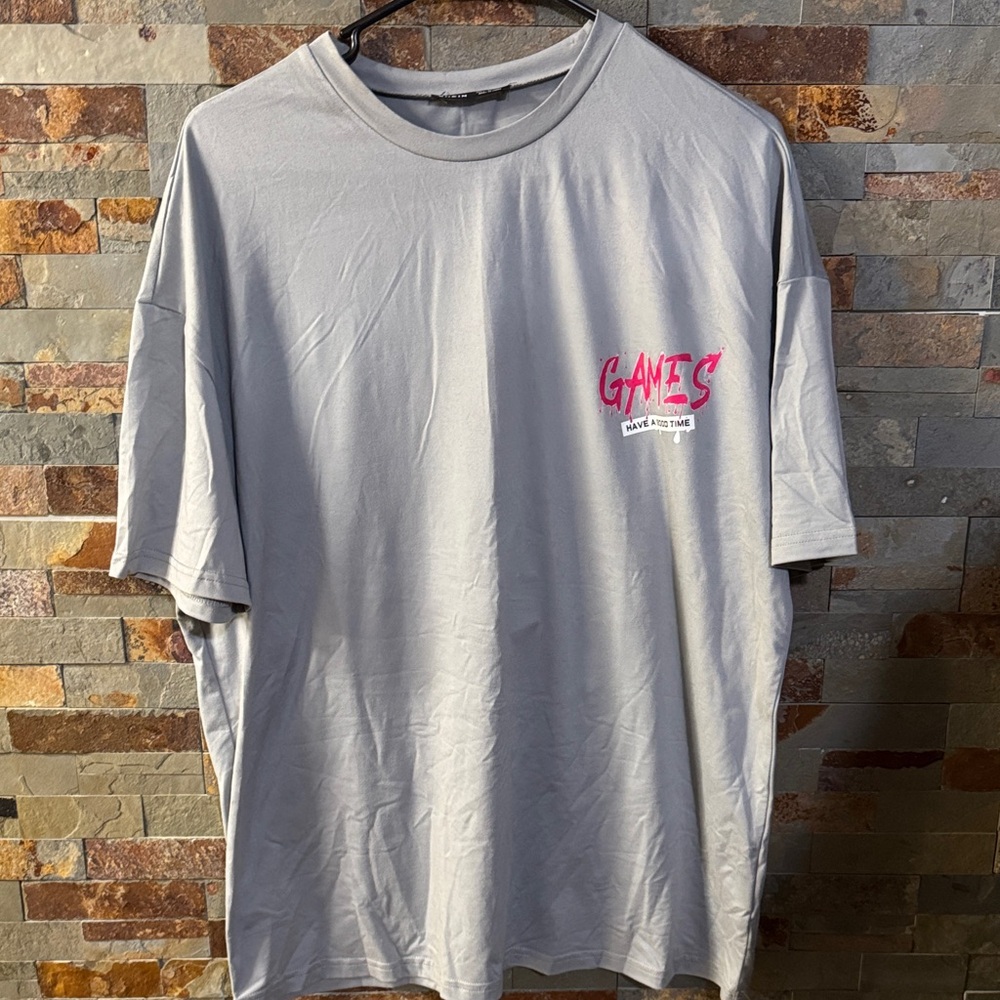 Brand New SHEIN Gray Tee with Pink Graphic